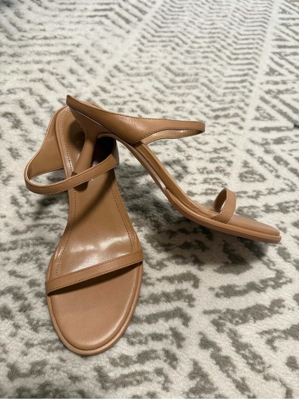 NWOT Marc Fisher Alonde Leather Heeled Slide Sandal 7